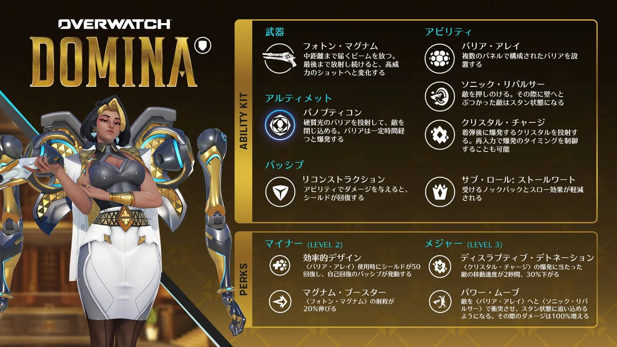 ドミナの性能・スキル詳細