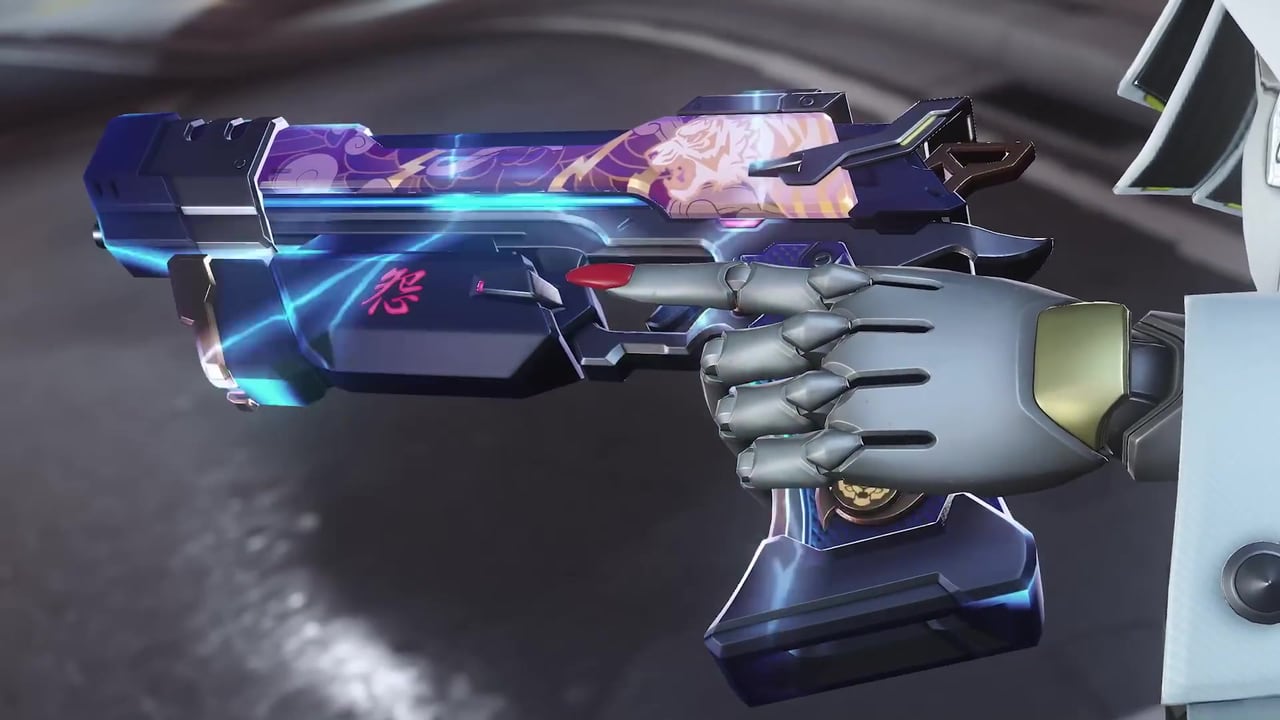シオンの武器 牙羅拳銃のクローズアップ
