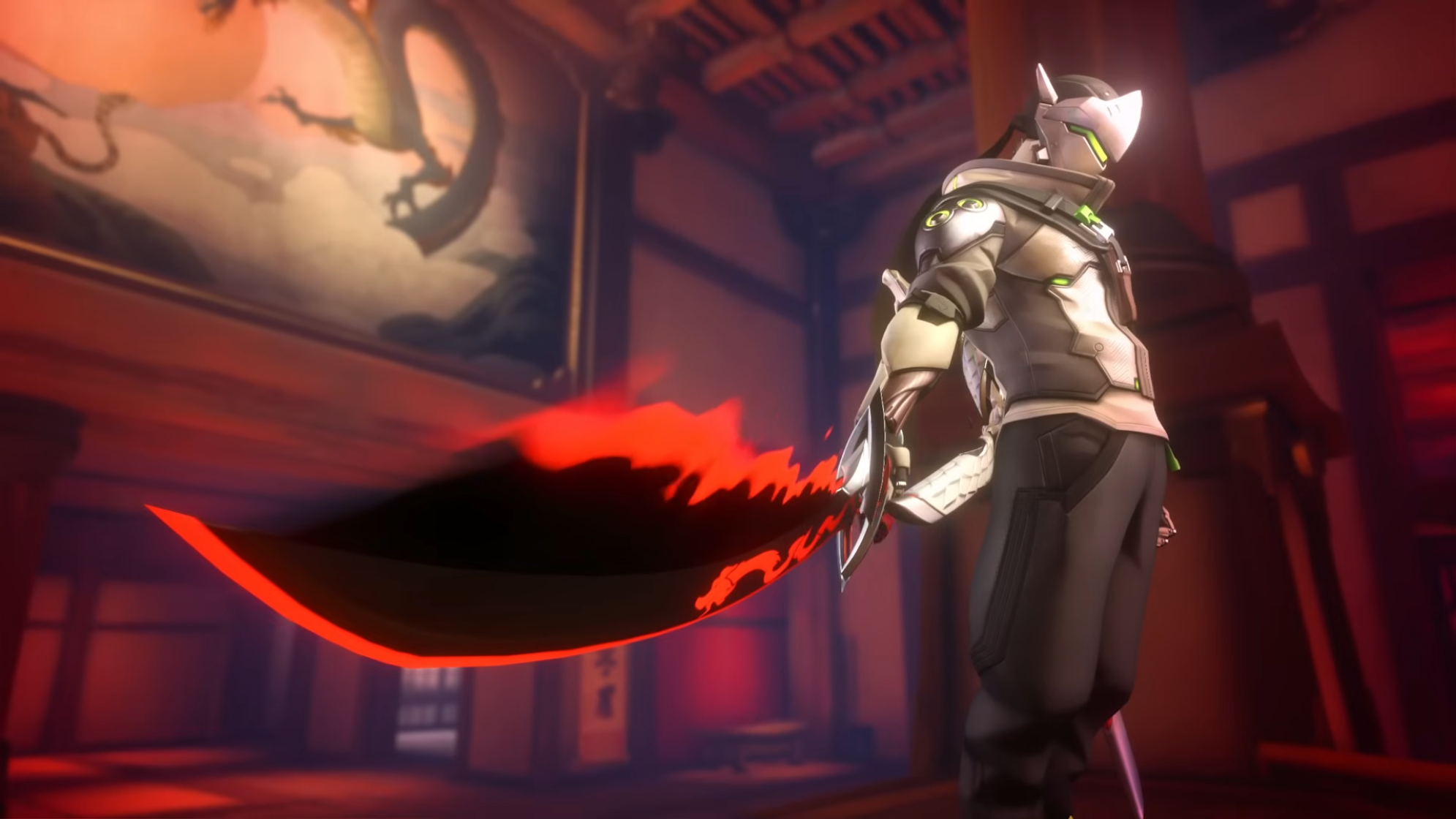 トレーラーのゲンジ ミシック武器 墨一文字