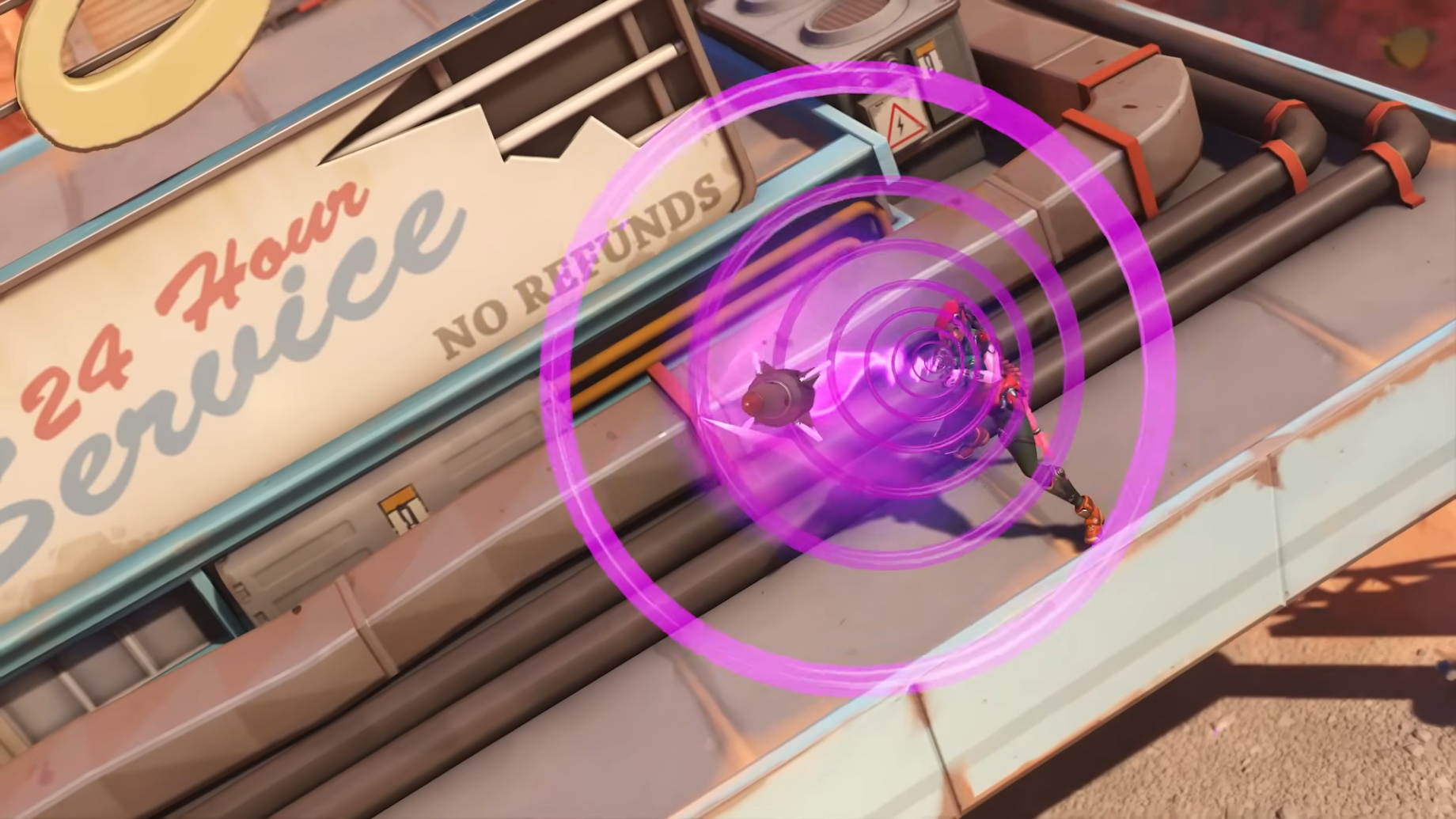 アビリティ1の弾で敵をマークするシエラ