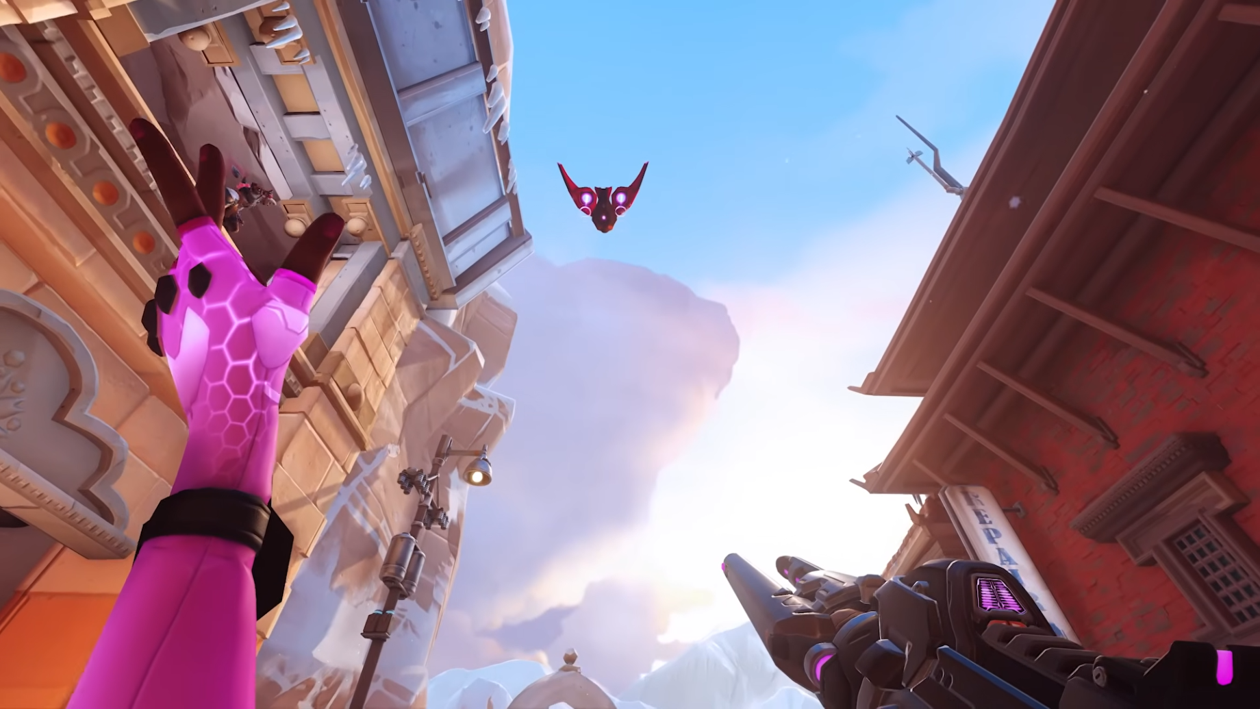 展開中のアンカー・ドローンを使って再度飛べる様子