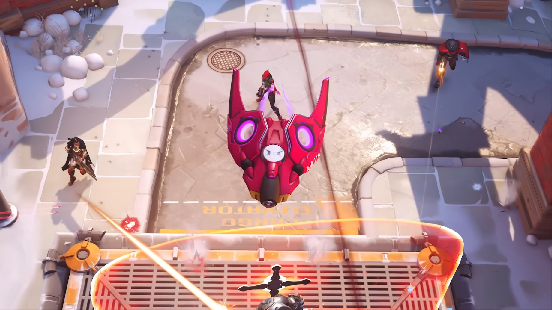 アビリティ2で発射されるアンカー・ドローン