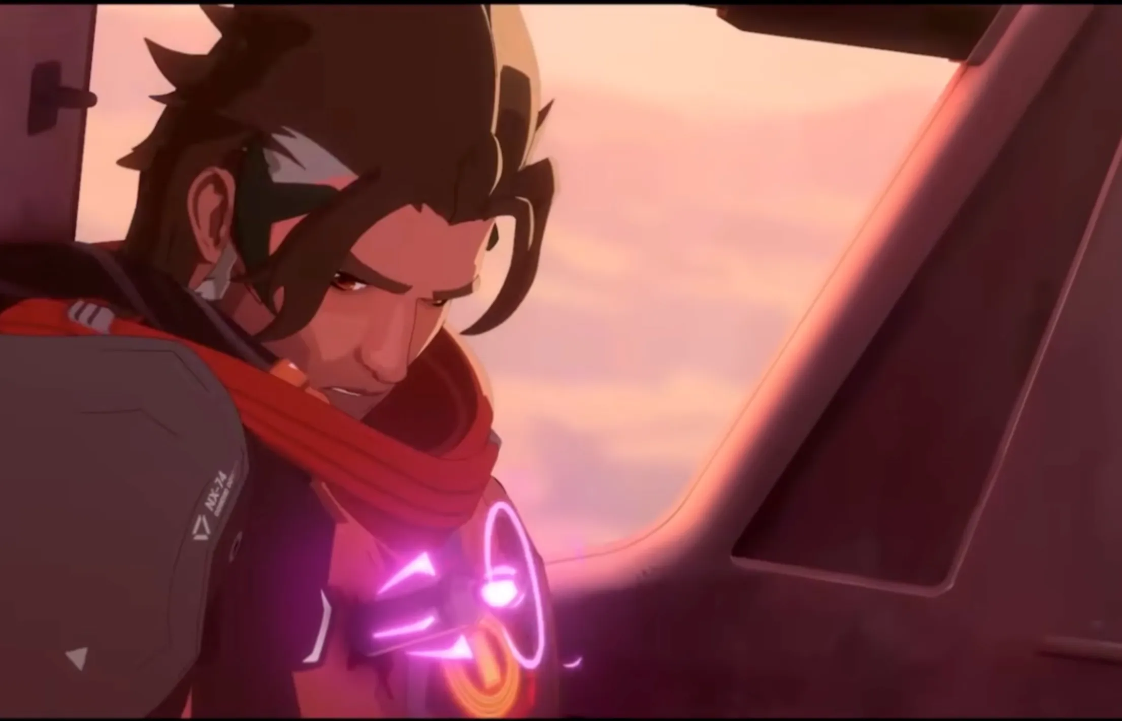 刺さった弾へ追尾弾が向かう場面 その1